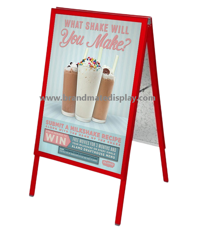 A Frame display Red color doube sides application,