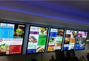 LED acrylic light box used for retail display applications