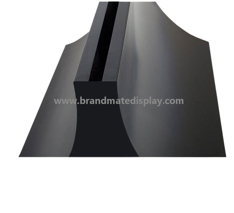 High quality stand dislay arc shape base in black color can be with printed logo