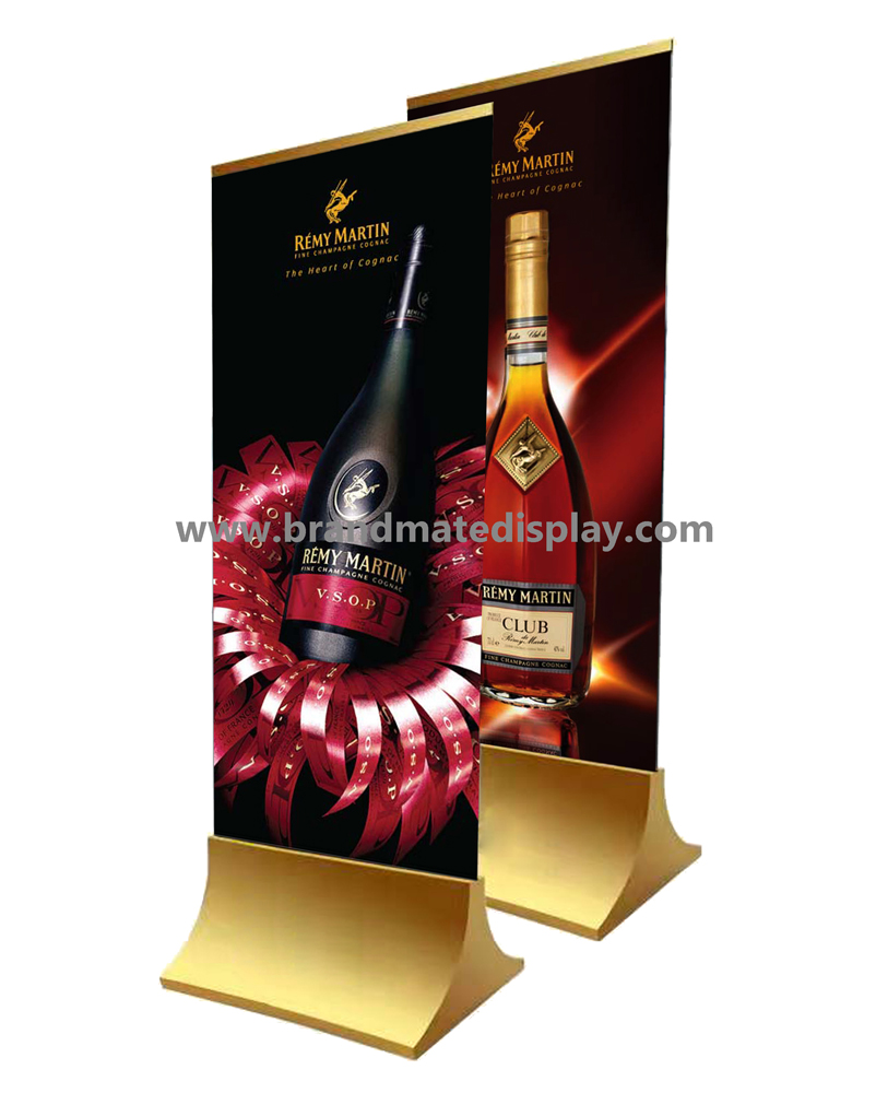 High Quality Stand Display with curve base gold base