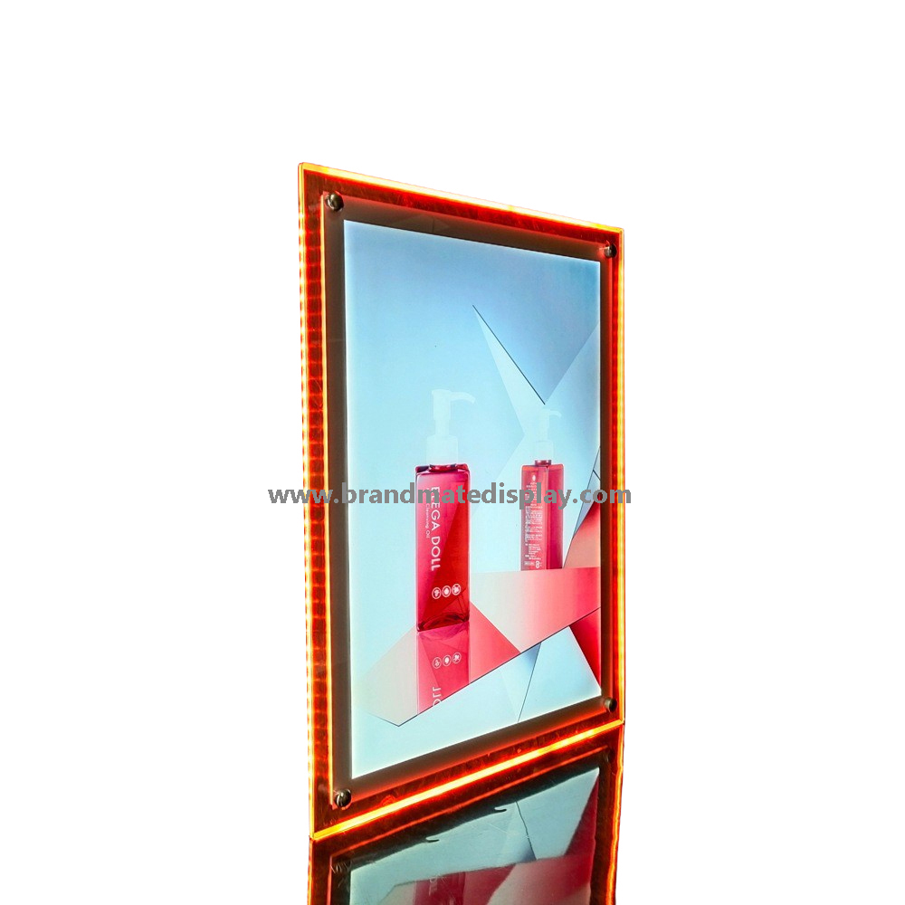 Crystal LED advertising display, Acrylic frame light panel,