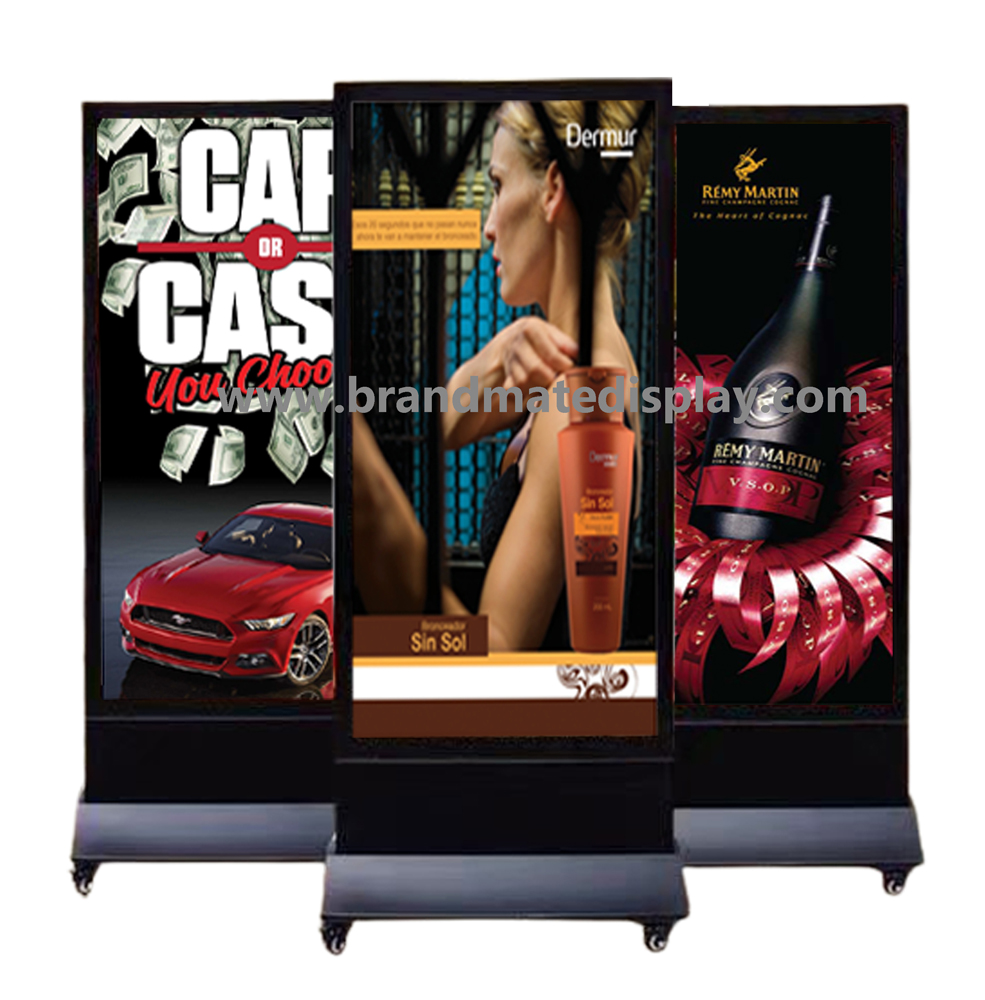 Stand Display with Wheels design, Vertical Display