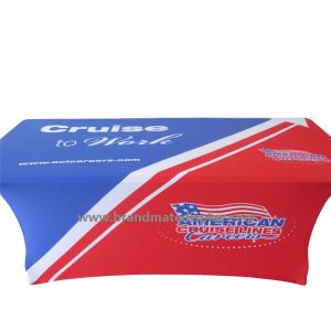 Custom printed table cover for exhibition booth counter