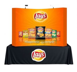 tradeshow display manufacturer booth system with branded graphics