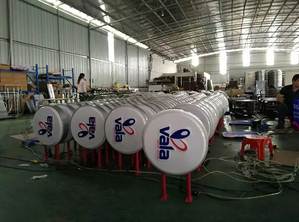 Display production workshop and assembly area