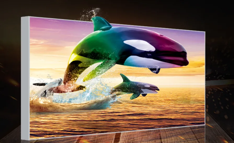 SEG fabric light box with a tensioned printed graphic